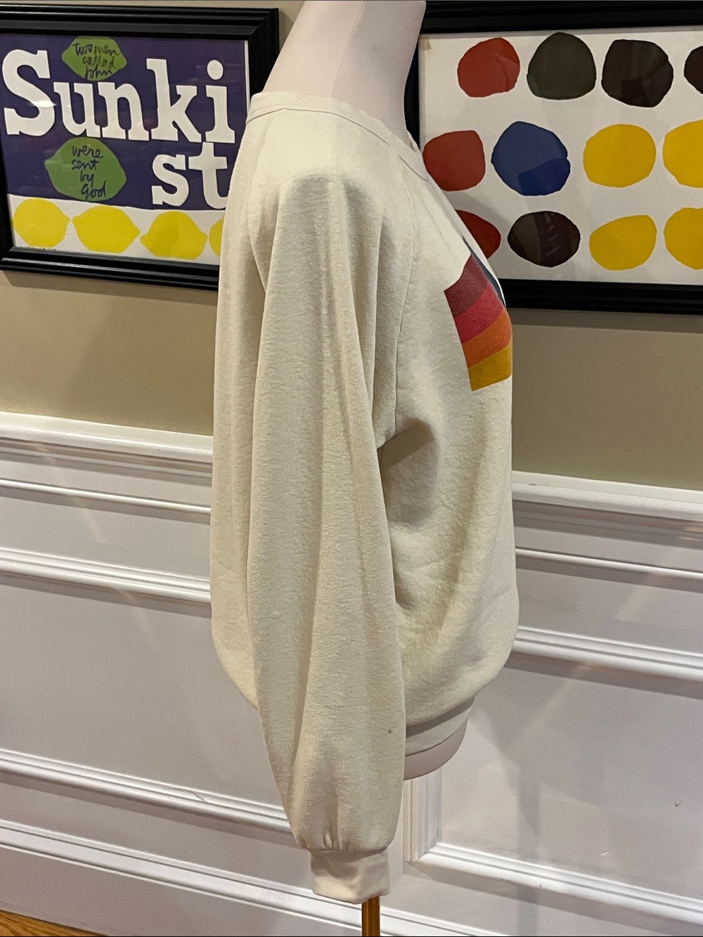 Aviator Nation Vintage White Logo Sweatshirt - Picture 6 of 14